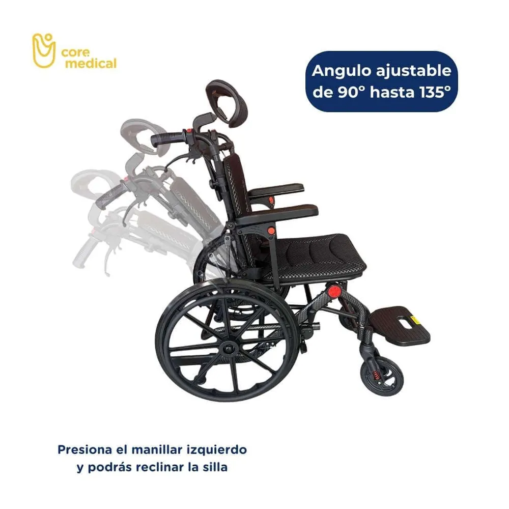 Silla de Ruedas Reclinable Velmed Aluconfort — foto 2
